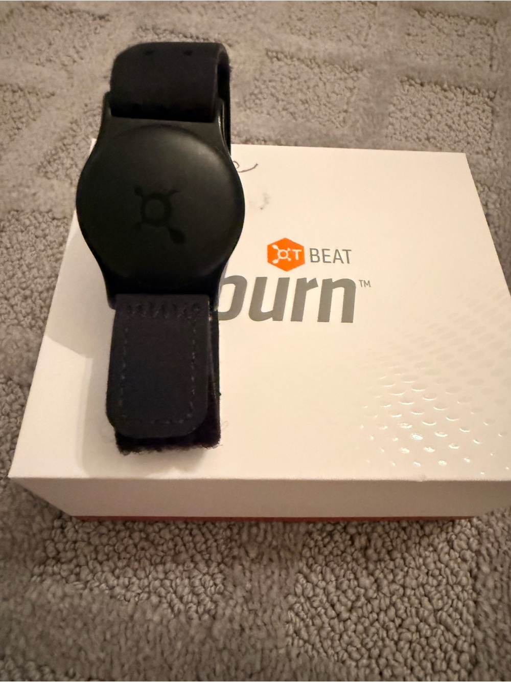 Orangetheory Black Beat Clip-On Wristband with Velcro Strap